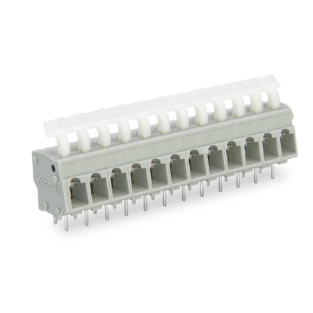 PCB terminal block; push-button; 2.5 mm²; Pin spacing 5/5.08 mm; 36-pole; CAGE CLAMP®; commoning option; 2,50 mm²; gray