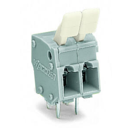 PCB terminal block; finger-operated levers; 2.5 mm²; Pin spacing 5/5.08 mm; 24-pole; CAGE CLAMP®; commoning option; 2,50 mm²; gray