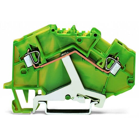 2-conductor ground terminal block; 2.5 mm²; suitable for Ex e II applications; center marking; for DIN-rail 35 x 15 and 35 x 7.5; CAGE CLAMP®; 2,50 mm²; green-yellow