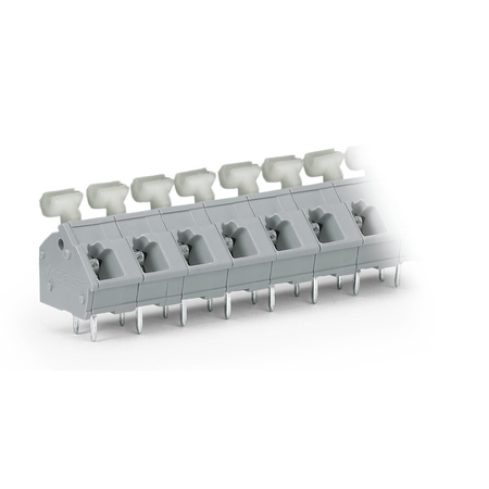 PCB terminal block; push-button; 2.5 mm²; Pin spacing 7.5/7.62 mm; 12-pole; CAGE CLAMP®; commoning option; 2,50 mm²; gray