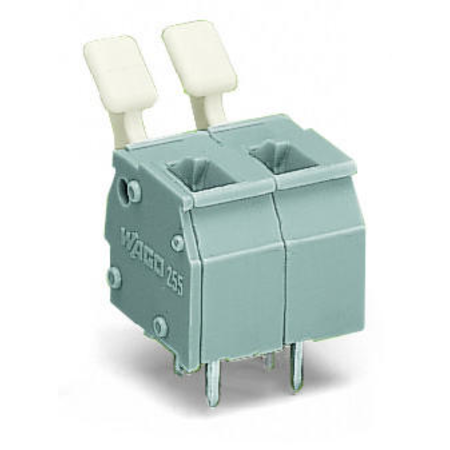 PCB terminal block; finger-operated levers; 2.5 mm²; Pin spacing 7.5/7.62 mm; 24-pole; CAGE CLAMP®; commoning option; 2,50 mm²; gray