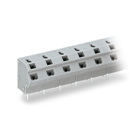 2-conductor PCB terminal block; 0.75 mm²; Pin spacing 10/10.16 mm; 4-pole; PUSH WIRE®; 0,75 mm²; gray