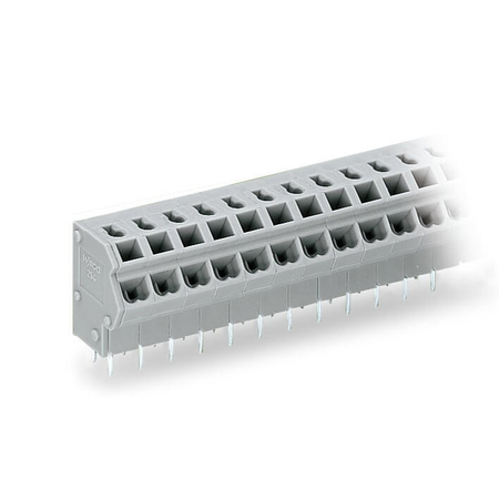 2-conductor PCB terminal block; 0.75 mm²; Pin spacing 5/5.08 mm; 2-pole; PUSH WIRE®; 0,75 mm²; gray