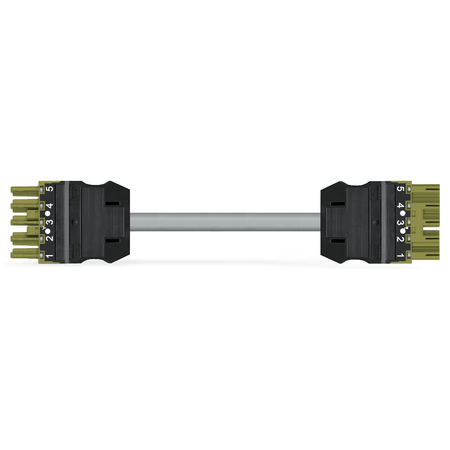 pre-assembled interconnecting cable; Eca; Socket/plug; 5-pole; Cod. B; 2 m; 1,50 mm²; light green