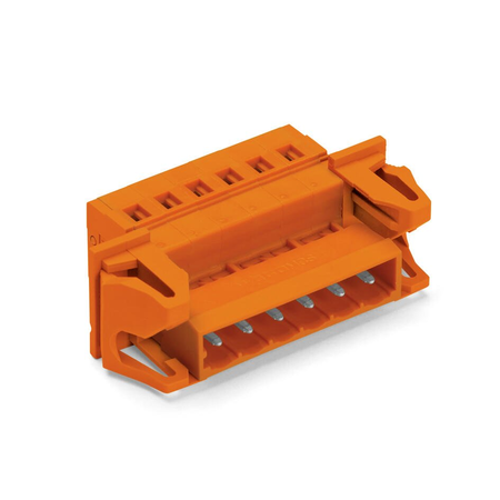 1-conductor male connector; Snap-in flange; 2.5 mm²; Pin spacing 5.08 mm; 16-pole; 2,50 mm²; orange