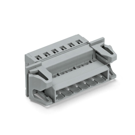 1-conductor male connector; Snap-in flange; 2.5 mm²; Pin spacing 5 mm; 17-pole; 2,50 mm²; gray