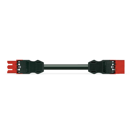 pre-assembled interconnecting cable; Eca; Socket/plug; 3-pole; Cod. P; H05Z1Z1-F 3G 1.5 mm²; 4m; 1,50 mm²; red