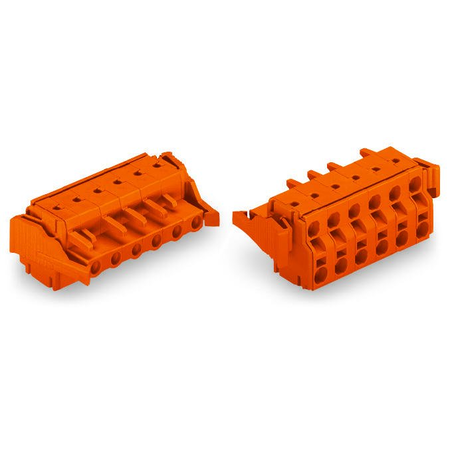 2-conductor female connector; Locking lever; 2.5 mm²; Pin spacing 7.62 mm; 10-pole; 2,50 mm²; orange