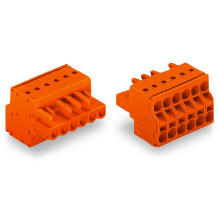 2-conductor female connector; 2.5 mm²; Pin spacing 5.08 mm; 11-pole; 2,50 mm²; orange