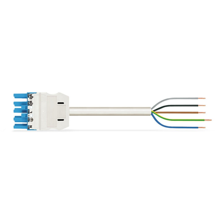pre-assembled connecting cable; Cca; Socket/open-ended; 5-pole; Cod. I; H05Z1Z1-F 5G 2.5 mm²; 8 m; 2,50 mm²; blue