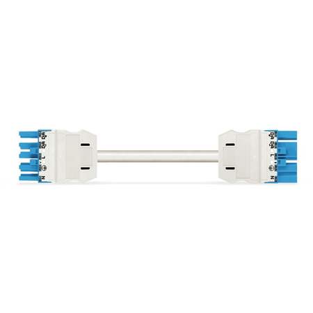 pre-assembled interconnecting cable; Cca; Socket/plug; 5-pole; Cod. I; H05Z1Z1-F 5G 2.5 mm²; 5 m; 2,50 mm²; blue