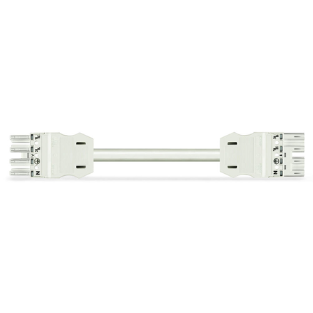pre-assembled interconnecting cable; B2ca; Socket/plug; 4-pole; Cod. A; H05Z1Z1-F 4G 1.5 mm²; 3 m; 1,50 mm²; white