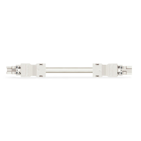 pre-assembled interconnecting cable; Eca; Socket/plug; 2-pole; Cod. A; H05Z1Z1-F 2 x 2.5 mm²; 4m; 2,50 mm²; white