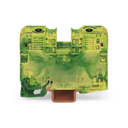 2-conductor ground terminal block; 35 mm²; lateral marker slots; only for DIN 35 x 15 rail; POWER CAGE CLAMP; 35,00 mm²; green-yellow