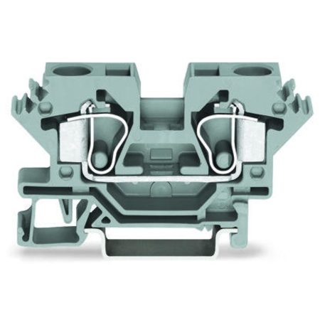 2-conductor through terminal block; 10 mm²; suitable for Ex e II applications; lateral marker slots; for DIN-rail 35 x 15 and 35 x 7.5; CAGE CLAMP®; 10,00 mm²; light gray