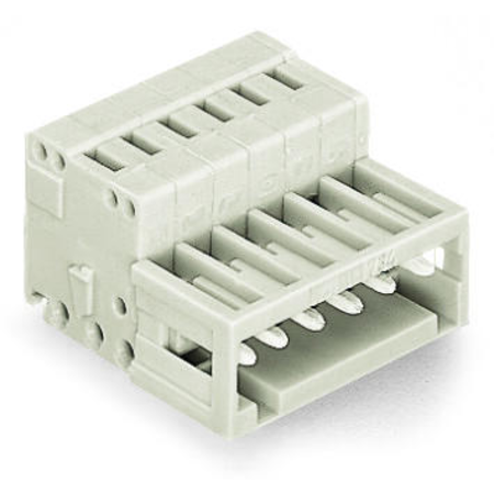 1-conductor male connector; 100% protected against mismating; 1.5 mm²; Pin spacing 3.5 mm; 2-pole; 1,50 mm²; light gray