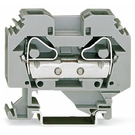 2-conductor through terminal block; 16 mm²; lateral marker slots; for DIN-rail 35 x 15 and 35 x 7.5; CAGE CLAMP®; 16,00 mm²; gray