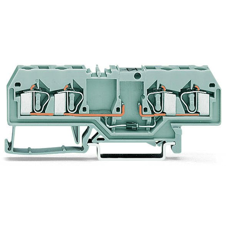 Component terminal block; 4-conductor; with diode 1N5408; anode, left side; for DIN-rail 35 x 15 and 35 x 7.5; 4 mm²; CAGE CLAMP®; 4,00 mm²; gray