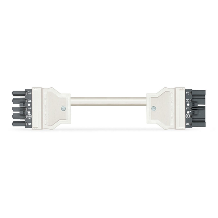 pre-assembled interconnecting cable; Eca; Socket/plug; 5-pole; Cod. L; H05VV-F 5G 2.5 mm²; 5 m; 2,50 mm²; dark gray