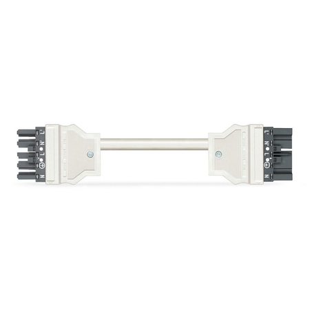 pre-assembled interconnecting cable; Eca; Socket/plug; 5-pole; Cod. L; H05VV-F 5G 2.5 mm²; 2 m; 2,50 mm²; dark gray