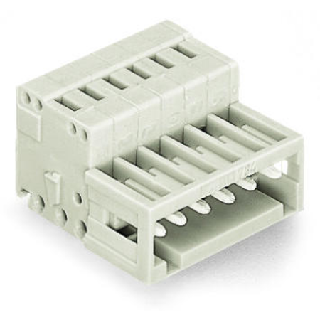 1-conductor male connector; 100% protected against mismating; 1.5 mm²; Pin spacing 3.5 mm; 3-pole; 1,50 mm²; light gray