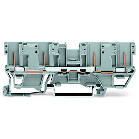 4-pin carrier terminal block; for DIN-rail 35 x 15 and 35 x 7.5; gray