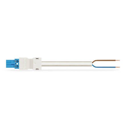 pre-assembled connecting cable; Eca; Plug/open-ended; 2-pole; Cod. I; 7 m; 1,00 mm²; blue