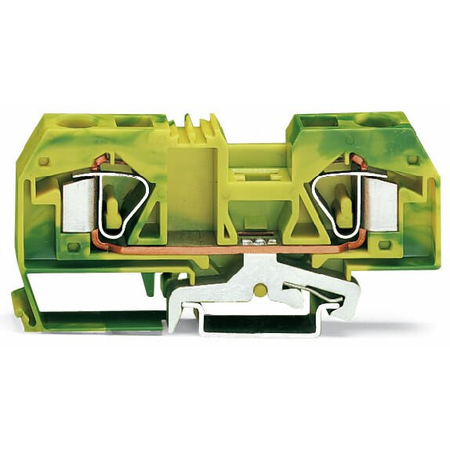 2-conductor ground terminal block; 16 mm²; center marking; for DIN-rail 35 x 15 and 35 x 7.5; CAGE CLAMP®; 16,00 mm²; green-yellow