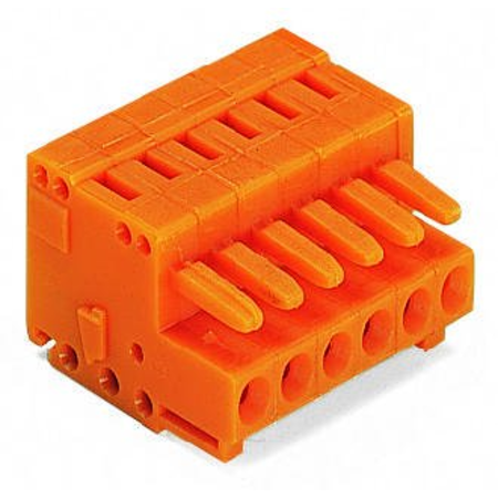 1-conductor female plug; 100% protected against mismating; 1.5 mm²; Pin spacing 3.81 mm; 2-pole; 1,50 mm²; orange