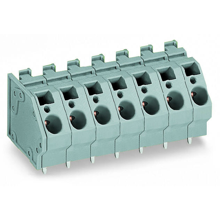 PCB terminal block; 6 mm²; Pin spacing 10 mm; 9-pole; CAGE CLAMP®; commoning option; 6,00 mm²; gray