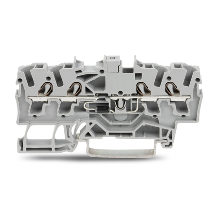 Component terminal block; 4-conductor; with diode 1N4007; anode, right side; for DIN-rail 35 x 15 and 35 x 7.5; 2.5 mm²; Push-in CAGE CLAMP®; 2,50 mm²; gray