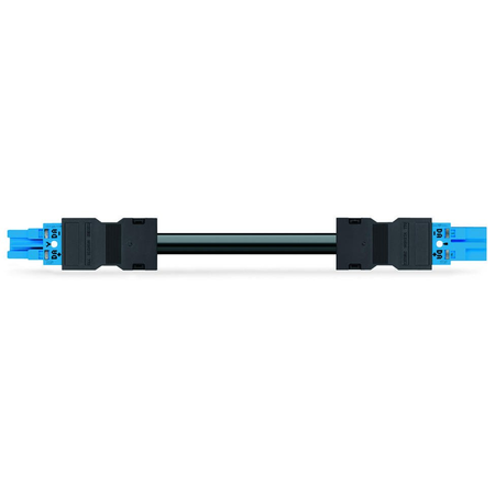 pre-assembled interconnecting cable; Eca; Socket/plug; 2-pole; Cod. I; H05Z1Z1-F 2 x 1,50 mm²; 4m; 1,50 mm²; blue