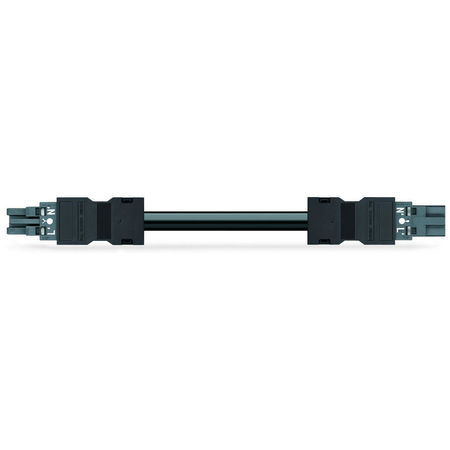 pre-assembled interconnecting cable; Eca; Socket/plug; 2-pole; Cod. L; H05VV-F 2 x 2.5 mm²; 1 m; 2,50 mm²; dark gray