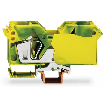 2-conductor ground terminal block; 35 mm²; lateral marker slots; only for DIN 35 x 15 rail; CAGE CLAMP®; 35,00 mm²; green-yellow