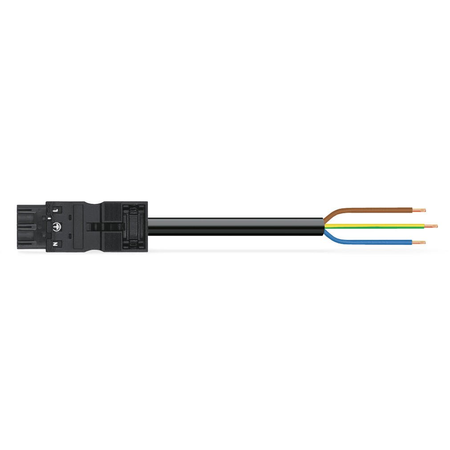 pre-assembled connecting cable; Eca; Plug/open-ended; 3-pole; Cod. A; H05Z1Z1-F 3G 2.5 mm²; 8 m; 2,50 mm²; white