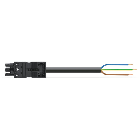 pre-assembled connecting cable; Eca; Socket/open-ended; 3-pole; Cod. A; H05Z1Z1-F 3G 2.5 mm²; 5 m; 2,50 mm²; white