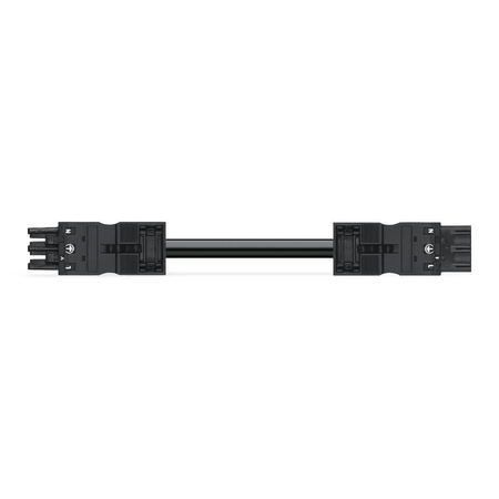 pre-assembled interconnecting cable; Eca; Socket/plug; 3-pole; Cod. A; H05Z1Z1-F 3G 2.5 mm²; 3 m; 2,50 mm²; black