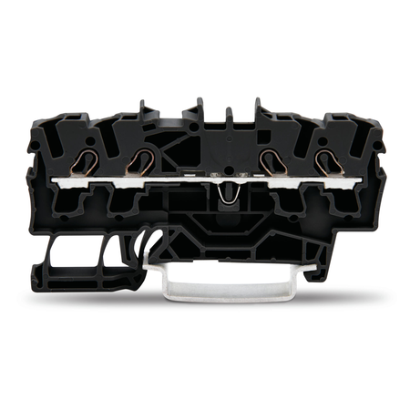 4-conductor through terminal block; 2.5 mm²; suitable for Ex e II applications; side and center marking; for DIN-rail 35 x 15 and 35 x 7.5; Push-in CAGE CLAMP®; 2,50 mm²; black