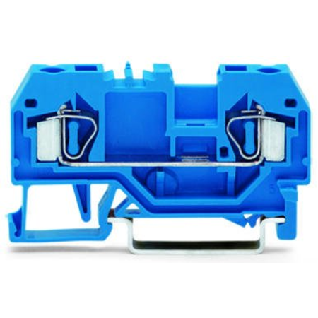 2-conductor through terminal block; 4 mm²; suitable for Ex i applications; center marking; for DIN-rail 35 x 15 and 35 x 7.5; CAGE CLAMP®; 4,00 mm²; blue