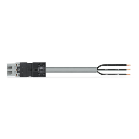 pre-assembled connecting cable; Eca; Plug/open-ended; 3-pole; Cod. B; H05VV-F 3 x 2.5mm²; 3 m; 2,50 mm²; gray