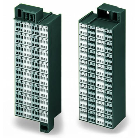 Matrix patchboard; 32-pole; Marking 1-32; Colors of modules: gray/white; Module marking, side 1 and 2 vertical; 1,50 mm²; dark gray