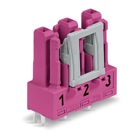 Socket for PCBs; straight; 3-pole; Cod. B; pink