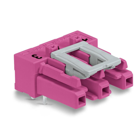 Socket for PCBs; angled; 3-pole; Cod. B; pink