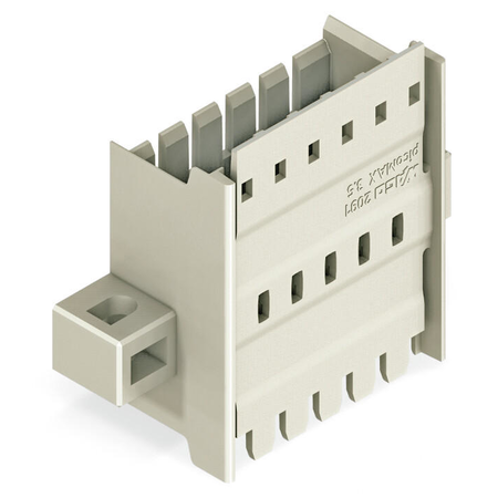 Panel feedthrough male connector; clamping collar; Pin spacing 3.5 mm; 2-pole; light gray