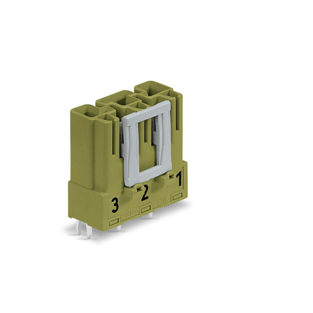 Plug for PCBs; straight; 3-pole; Cod. B; light green