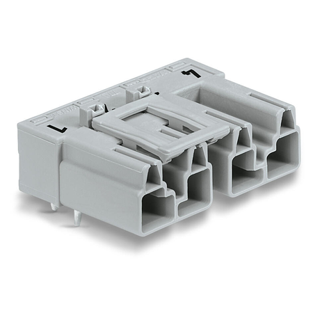 Plug for PCBs; angled; 4-pole; Cod. B; gray