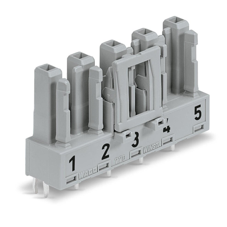 Socket for PCBs; straight; 5-pole; Cod. B; gray