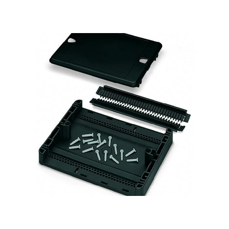 Distribution box; for self-assembly; black
