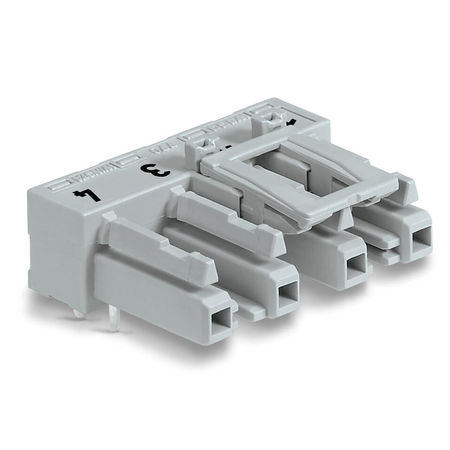 Socket for PCBs; angled; 4-pole; Cod. B; gray