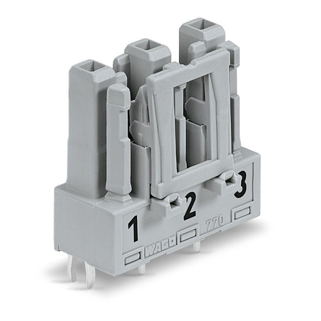 Socket for PCBs; straight; 3-pole; Cod. B; gray
